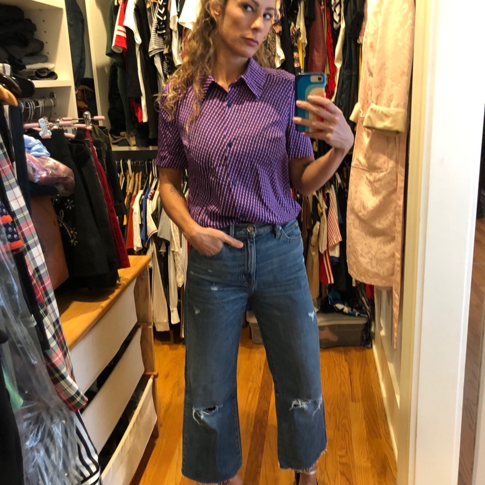 NWT Never worn DVF button up shirt in Size 4
